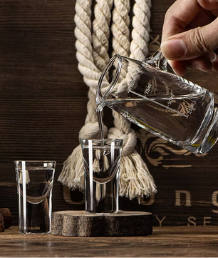 Set van 6 Borrelglaasjes 15 ml – Transparante Shotglazen met Dikke Bodem