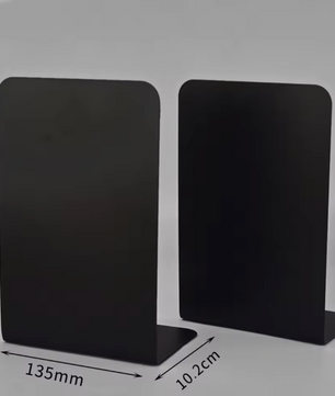 Set van 2 Metalen Boekensteunen – L-Vormige Boekenhouders voor Bureau