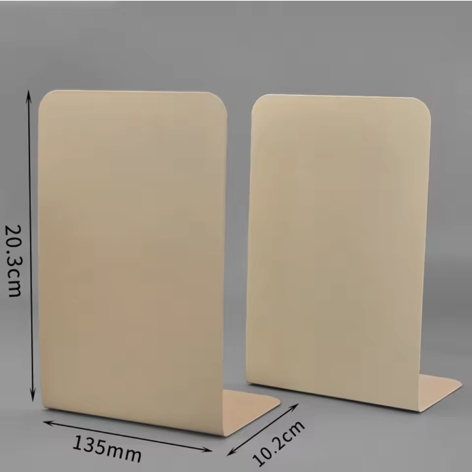 Set van 2 Metalen Boekensteunen – L-Vormige Boekenhouders voor Bureau