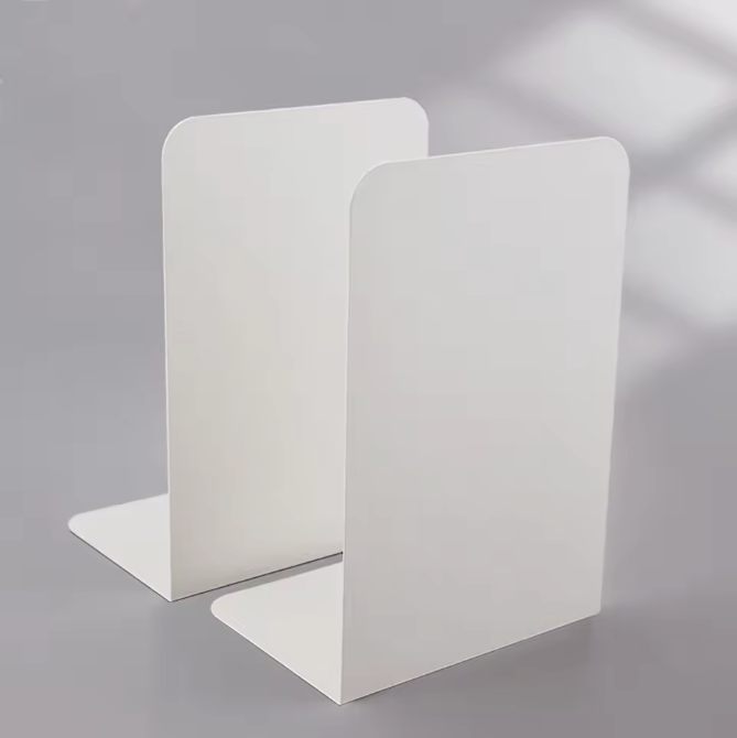 Set van 2 Metalen Boekensteunen – L-Vormige Boekenhouders voor Bureau