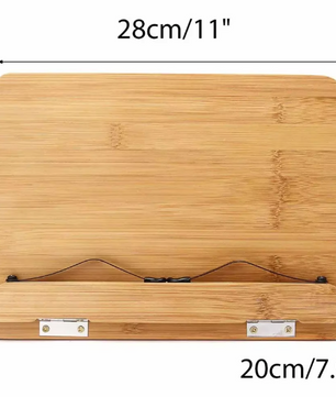 Verstelbare Bamboe Boekenstandaard – Opvouwbare Leesbureau Houder voor Boeken, Kookboeken en Studieboeken