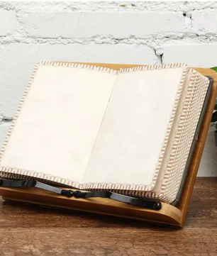 Verstelbare Bamboe Boekenstandaard – Opvouwbare Leesbureau Houder voor Boeken, Kookboeken en Studieboeken