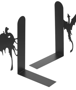 2-delige Metalen Boekensteunen – Draak/Kat Design Boekhouder voor Boekenkast en Bureau