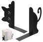 2-delige Metalen Boekensteunen – Draak/Kat Design Boekhouder voor Boekenkast en Bureau