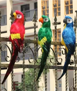 Realistische Papegaai Tuindecoratie – Handgemaakt Vogel Ornament voor Tuin, Balkon en Interieur