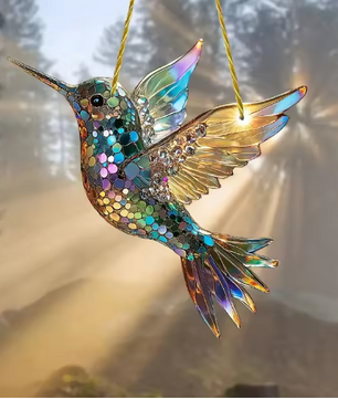 Kolibrie Zonvanger Acryl Regenboog Raamhanger – Decoratieve Vogel Suncatcher voor Huis en Tuin