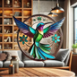 Kolibrie Zonvanger Acryl Regenboog Raamhanger – Decoratieve Vogel Suncatcher voor Huis en Tuin