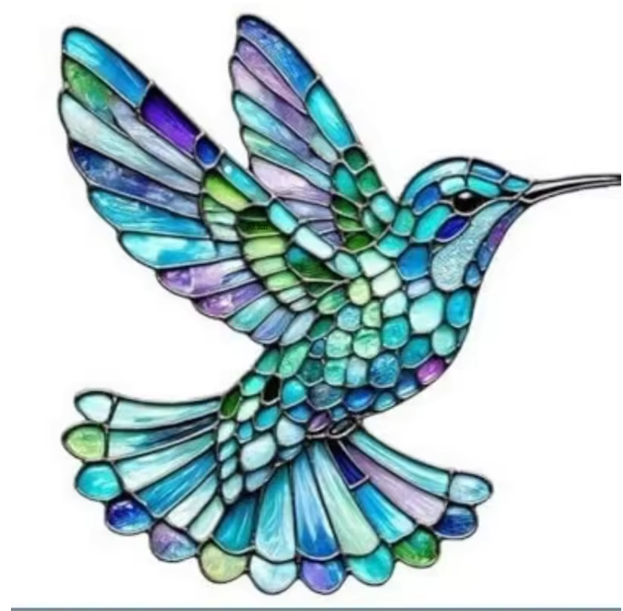 Kolibrie Zonvanger Acryl Regenboog Raamhanger – Decoratieve Vogel Suncatcher voor Huis en Tuin