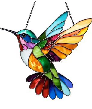 Kolibrie Zonvanger Acryl Regenboog Raamhanger – Decoratieve Vogel Suncatcher voor Huis en Tuin
