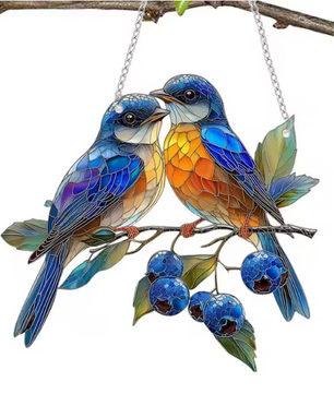 Acryl Vogel Raamhanger – Decoratieve Bungelende Vogel Zonvanger voor Raam en Interieur