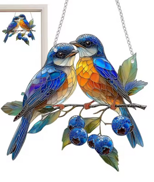 Acryl Vogel Raamhanger – Decoratieve Bungelende Vogel Zonvanger voor Raam en Interieur