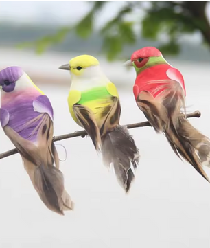 Kunstmatige Decoratieve Vogel – Realistisch Veer Vogel Ornament voor Huis, Tuin en Decoratie