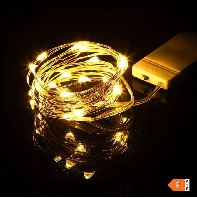 LED Lichtslinger op Batterijen – Flexibele Zilverdraad Sterrenverlichting voor Feest en Decoratie