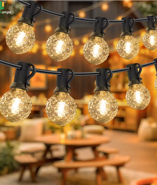 Retro G40 LED Lichtslinger – Waterdichte Buitenverlichting met E12 Fittingen voor Tuin en Feest