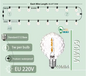 Retro G40 LED Lichtslinger – Waterdichte Buitenverlichting met E12 Fittingen voor Tuin en Feest