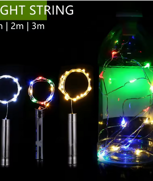 LED Wijnfles Kurk Lichtslinger – Koperdraad Flesverlichting voor Feest en Decoratie