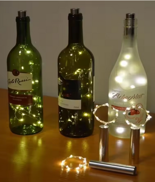 LED Wijnfles Kurk Lichtslinger – Koperdraad Flesverlichting voor Feest en Decoratie