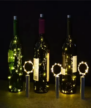 LED Wijnfles Kurk Lichtslinger – Koperdraad Flesverlichting voor Feest en Decoratie