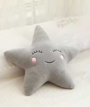 Pluche Wolk Maan Ster Kussen – Zacht Decoratief Kinderkussen met Regen Druppel Ontwerp