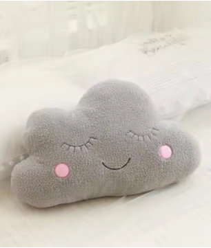 Pluche Wolk Maan Ster Kussen – Zacht Decoratief Kinderkussen met Regen Druppel Ontwerp