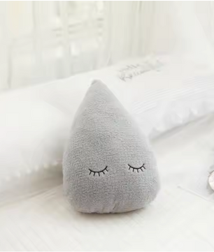 Pluche Wolk Maan Ster Kussen – Zacht Decoratief Kinderkussen met Regen Druppel Ontwerp