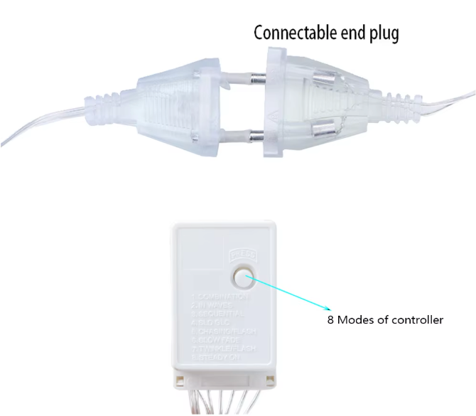 LED Sterrengordijn Lichtslinger 3,5 m – 138 LED Raamverlichting voor Feest en Decoratie