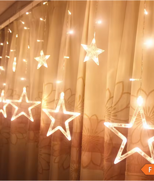 LED Sterrengordijn Lichtslinger 3,5 m – 138 LED Raamverlichting voor Feest en Decoratie