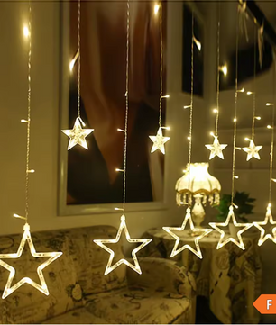 LED Sterrengordijn Lichtslinger 3,5 m – 138 LED Raamverlichting voor Feest en Decoratie