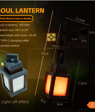 Pixelstijl LED Nachtlamp – Draagbare Kleurenlantaarn met 16 Kleuren voor Sfeer en Decoratie