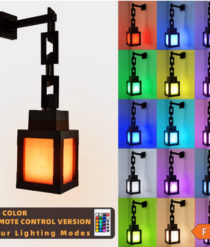 Pixelstijl LED Nachtlamp – Draagbare Kleurenlantaarn met 16 Kleuren voor Sfeer en Decoratie
