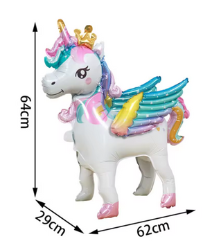 Staande Eenhoorn Folie Ballon – Decoratieve Feestballon voor Verjaardag en Babyshower