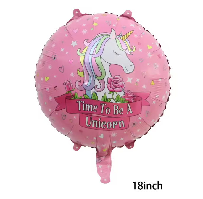 Staande Eenhoorn Folie Ballon – Decoratieve Feestballon voor Verjaardag en Babyshower