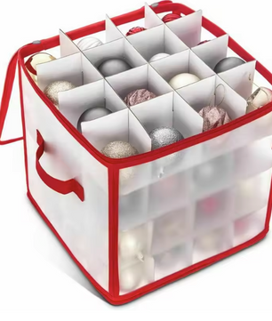 Kerstballen Opbergdoos met 64 Vakken – Organizer voor Kerstdecoratie en Ornamenten