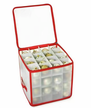 Kerstballen Opbergdoos met 64 Vakken – Organizer voor Kerstdecoratie en Ornamenten