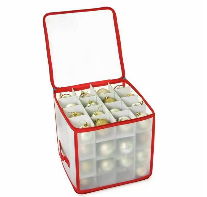 Kerstballen Opbergdoos met 64 Vakken – Organizer voor Kerstdecoratie en Ornamenten