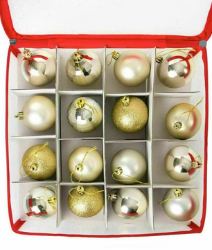 Kerstballen Opbergdoos met 64 Vakken – Organizer voor Kerstdecoratie en Ornamenten
