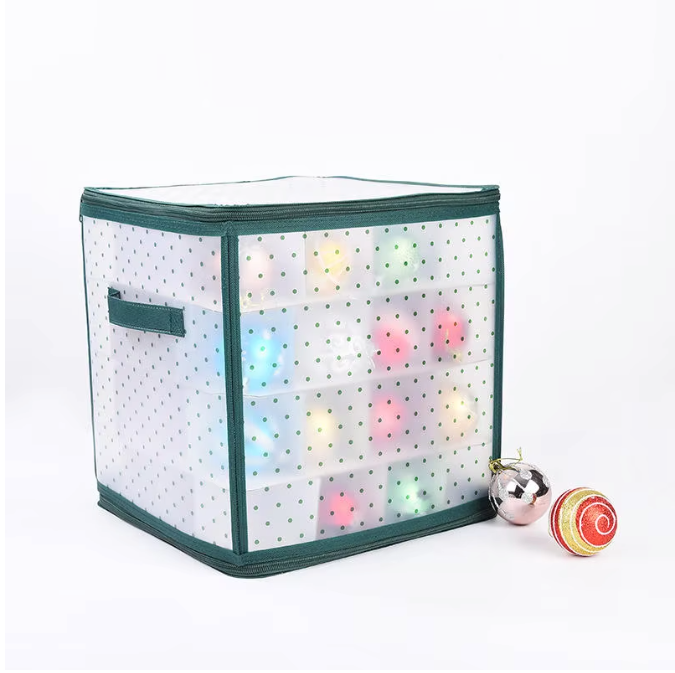 Kerstballen Opbergdoos met 64 Vakken – Organizer voor Kerstdecoratie en Ornamenten