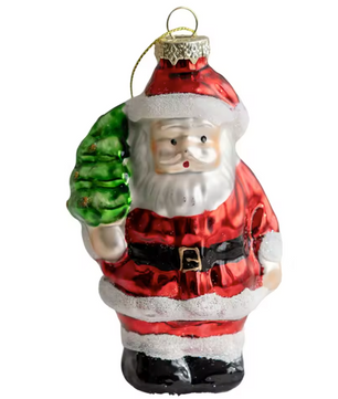 Mini Glazen Kersthanger – Decoratief Ornament met Sneeuwpop, Kerstman of Kerstboom