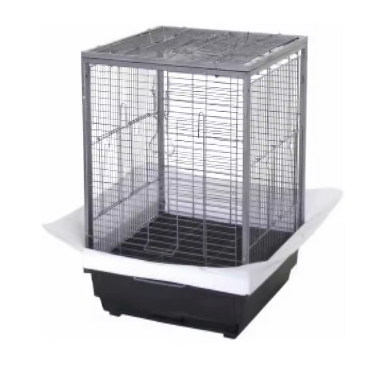 Metalen Vogelkooi 60 cm met Lade en Zitstok – Ruime Kooi voor Parkieten, Kanaries en Papegaaien