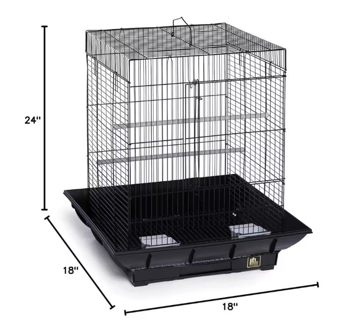 Metalen Vogelkooi 60 cm met Lade en Zitstok – Ruime Kooi voor Parkieten, Kanaries en Papegaaien