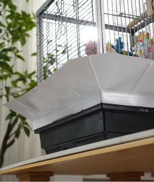 Metalen Vogelkooi 60 cm met Lade en Zitstok – Ruime Kooi voor Parkieten, Kanaries en Papegaaien