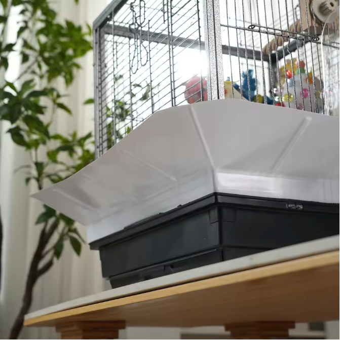 Metalen Vogelkooi 60 cm met Lade en Zitstok – Ruime Kooi voor Parkieten, Kanaries en Papegaaien