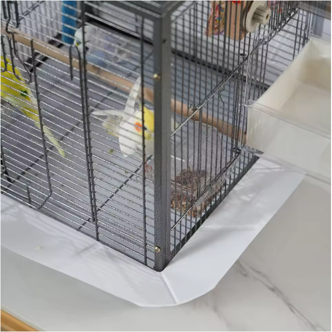 Metalen Vogelkooi 60 cm met Lade en Zitstok – Ruime Kooi voor Parkieten, Kanaries en Papegaaien