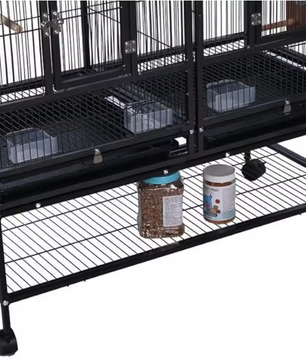 Staande Vogelkooi met Zitstokken – Grote Papegaaienkooi voor Parkieten, Valkparkieten en Siervogels
