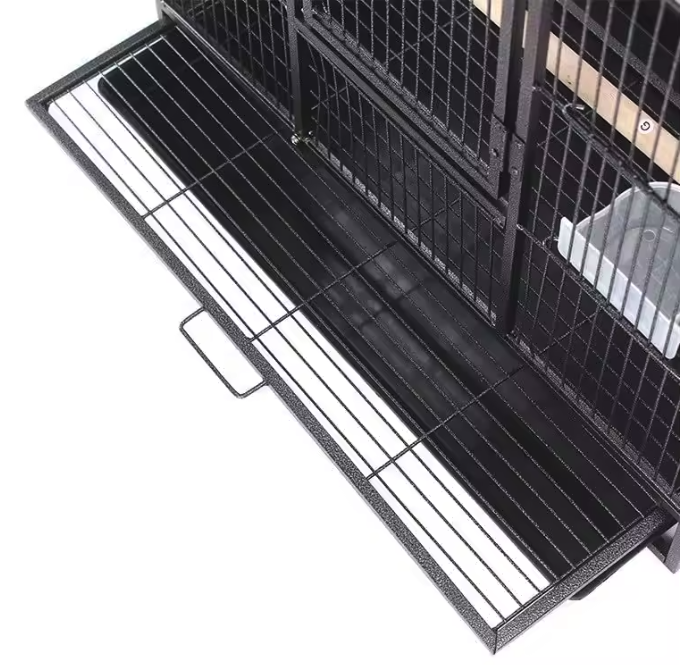 Rollende Vogelkooi met Zitstokken en Lade – Grote Staande Kooi met Wielen voor Papegaaien en Parkieten