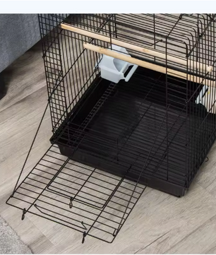 Vogelkooi met Openklapbaar Dak – Kooi met Zitstokken, Voerbakken en Lade voor Parkieten en Kanaries