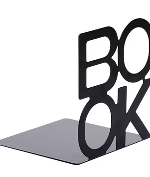 Metalen Boekensteun – L-Vormige Boekenhouder met Antislip Pads voor Planken, Bureau, Kantoor en Bibliotheek