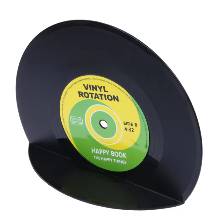 Retro Vinyl Platen Boekensteunen Set van 2 – Decoratieve LP Boeksteunen voor Planken en Bureau