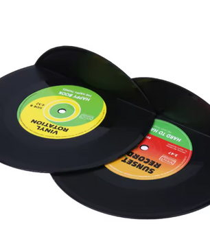 Retro Vinyl Platen Boekensteunen Set van 2 – Decoratieve LP Boeksteunen voor Planken en Bureau