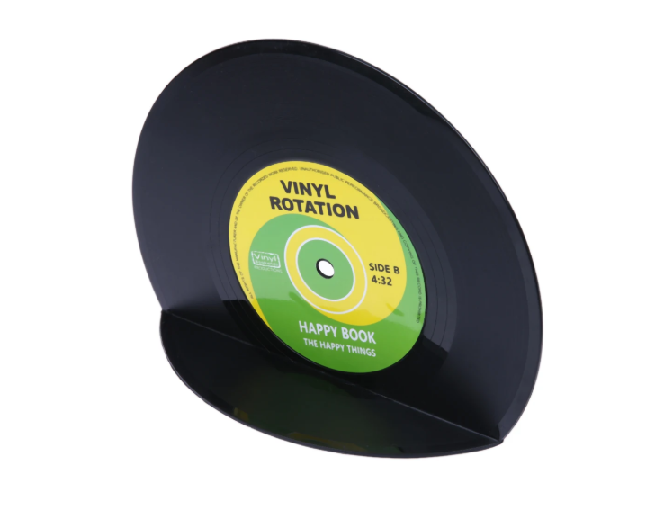 Retro Vinyl Platen Boekensteunen Set van 2 – Decoratieve LP Boeksteunen voor Planken en Bureau